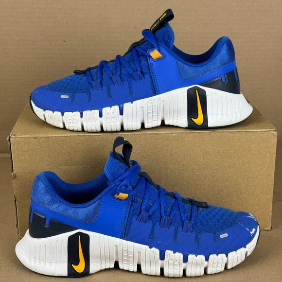 Nike Free Metcon 5 Racer Blue White Obsidian Sundial DV3949-400 Mens Size 9.5